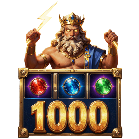 Gates of Olympus 1000 Slot von Pragmatic Play mit Zeus und Multiplikator-Edelsteinen